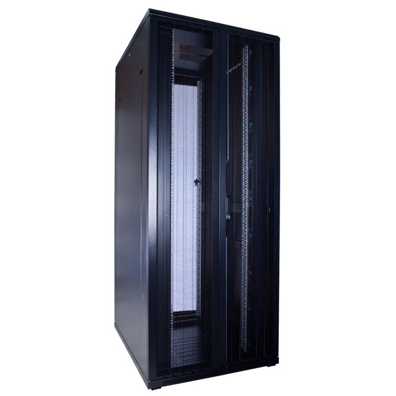 Szafa serwerowa 42U z podwójnymi perforowanymi drzwiami przednimi i tylnymi 800x1000x2000mm (szer. x gł. x wys.)