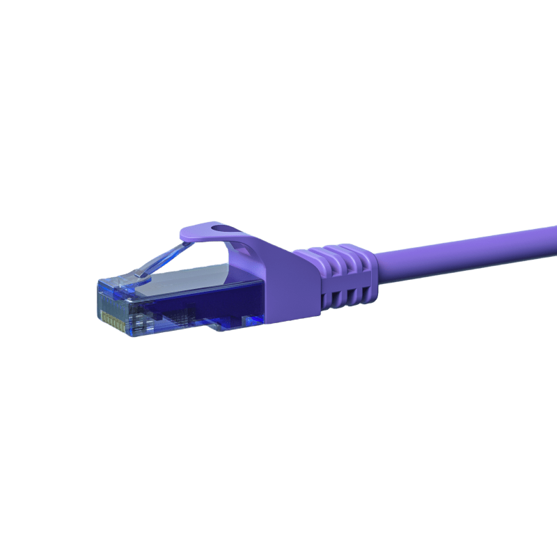 Kabel krosowy UTP CAT6a 2m fioletowy - 100% miedź