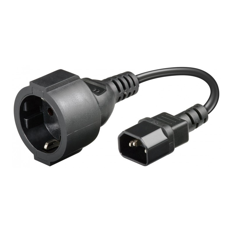 Kabel zasilający wtyczka AC do C14 0,15m - adapter