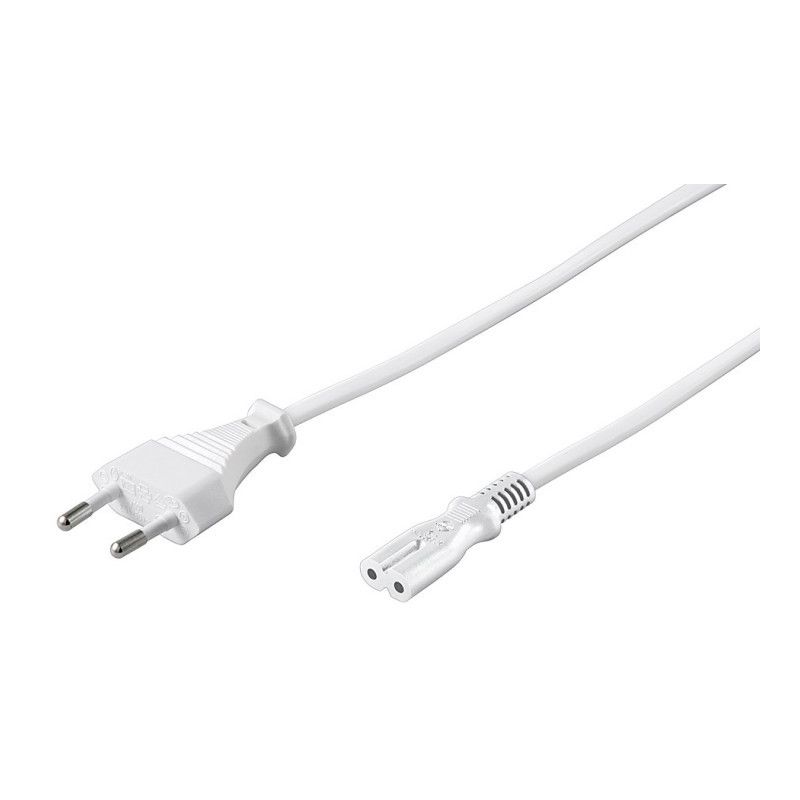Kabel zasilający wtyczka euro do C7 5m biały