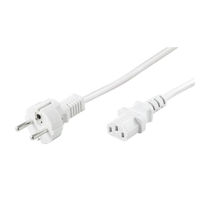 Kabel zasilający Schuko do C13 5m biały