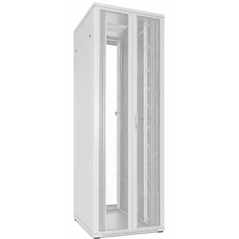 47U biała szafa serwerowa z podwójnymi perforowanymi drzwiami przednimi i tylnymi 800x1000x2200mm (szer.xgł.xwys.)