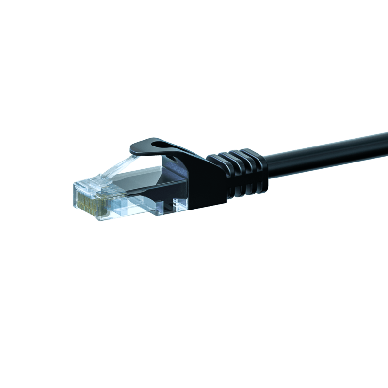 Kabel krosowy UTP CAT5e 10m czarny - 100% miedź