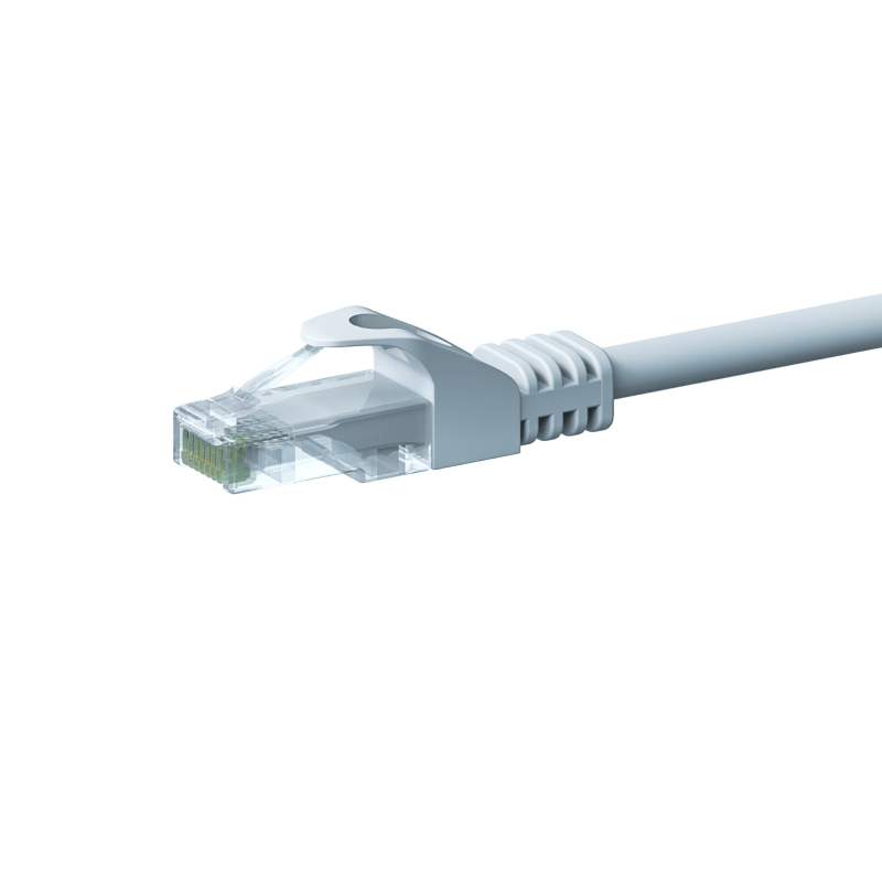 Kabel krosowy UTP CAT5e 0,25 m biały - 100% miedź