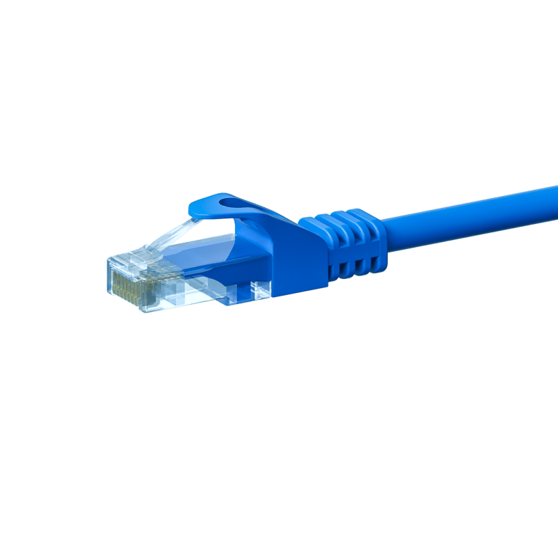 Kabel krosowy UTP CAT5e 1m niebieski - 100% miedź