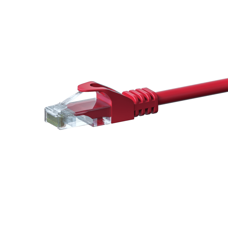 Kabel krosowy UTP CAT5e 20m czerwony - 100% miedź