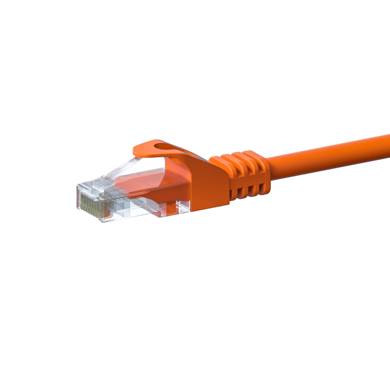 Kabel krosowy UTP CAT5e 0,25 m pomarańczowy - 100% miedź