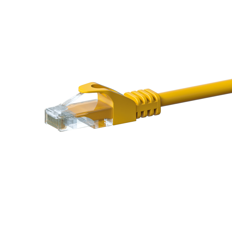 Kabel krosowy UTP CAT5e 50m żółty - 100% miedź