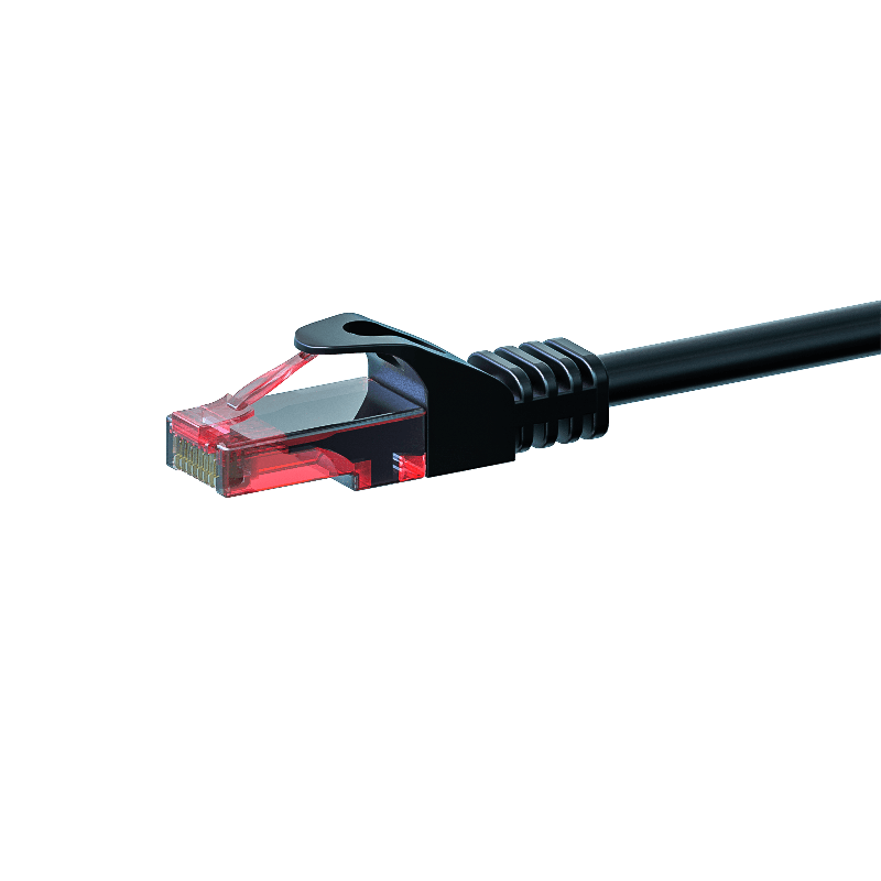 Kabel krosowy UTP CAT6 0,50m czarny - 100% miedź