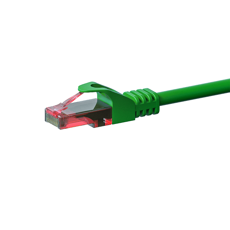 Kabel krosowy UTP CAT6 0,50m zielony - 100% miedź