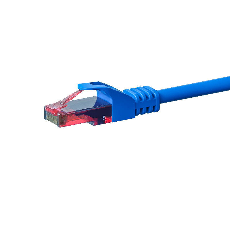 Kabel krosowy UTP CAT6 0,25m niebieski - 100% miedź