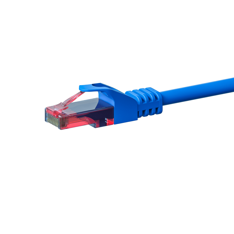 Kabel krosowy UTP CAT6 7,5m niebieski - 100% miedź
