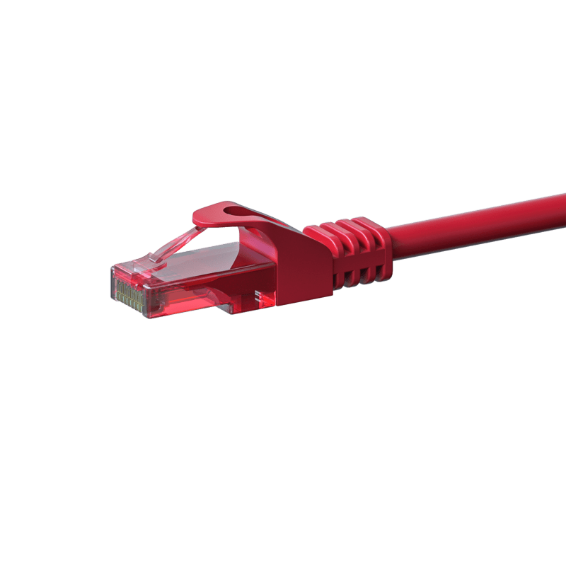 Kabel krosowy UTP CAT6 20m czerwony - 100% miedź