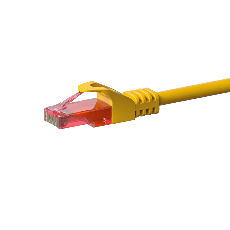 Kabel krosowy UTP CAT6 20m żółty - 100% miedź