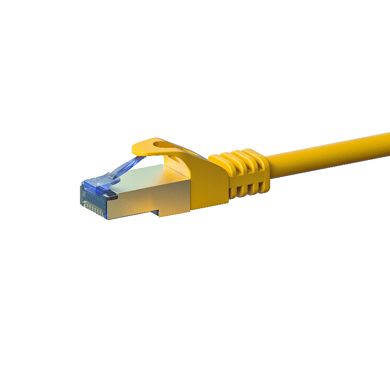 Kabel krosowy CAT6a S/FTP (PIMF) 50m żółty