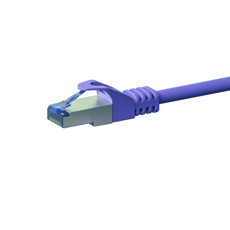Kabel krosowy CAT6a S/FTP (PIMF) 15 m fioletowy