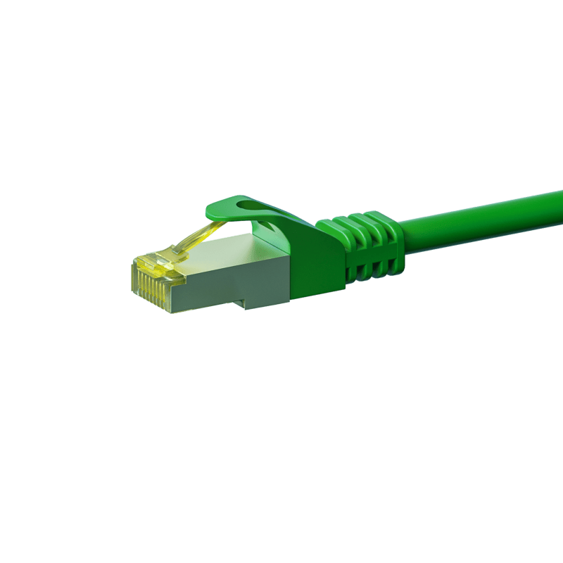 Kabel krosowy Cat7 S/FTP (PIMF) 7,50 m zielony