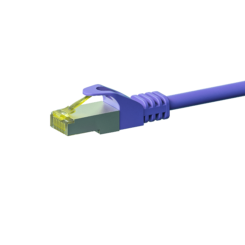 Kabel krosowy Cat7 S/FTP (PIMF) 1m fioletowy