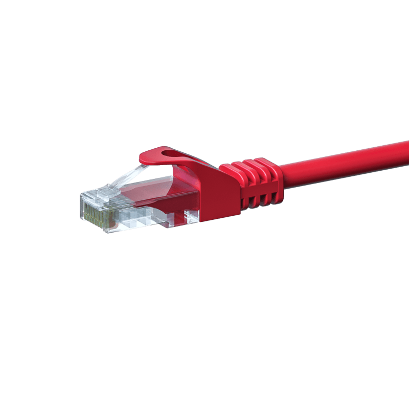 Kabel krosowy UTP CAT5e 0,50m czerwony - CCA