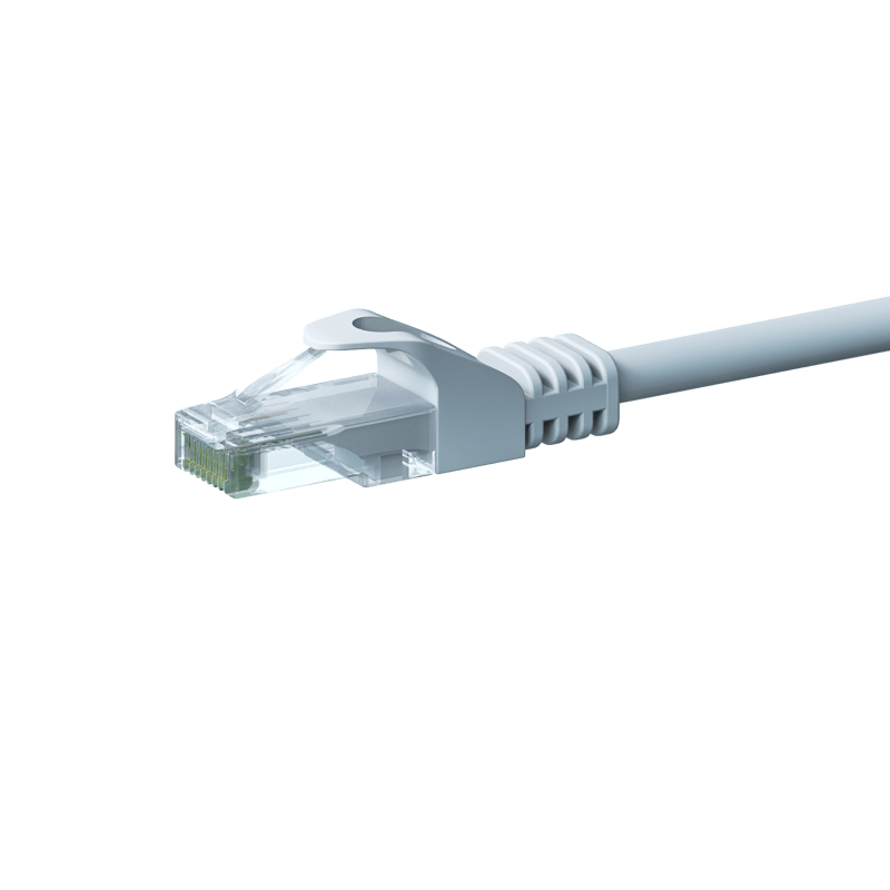 Kabel krosowy UTP CAT6 0,50m biały - CCA