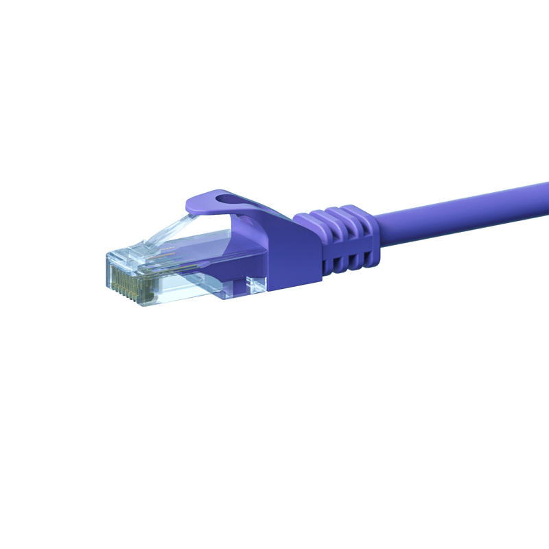 Kabel krosowy UTP CAT6 0,50m fioletowy - CCA