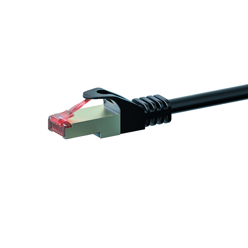 Kabel krosowy CAT6 S/FTP (PIMF) 1,50 m czarny 