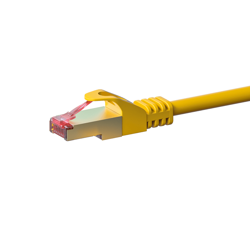 Kabel krosowy CAT6 S/FTP (PIMF) 7,50 m żółty