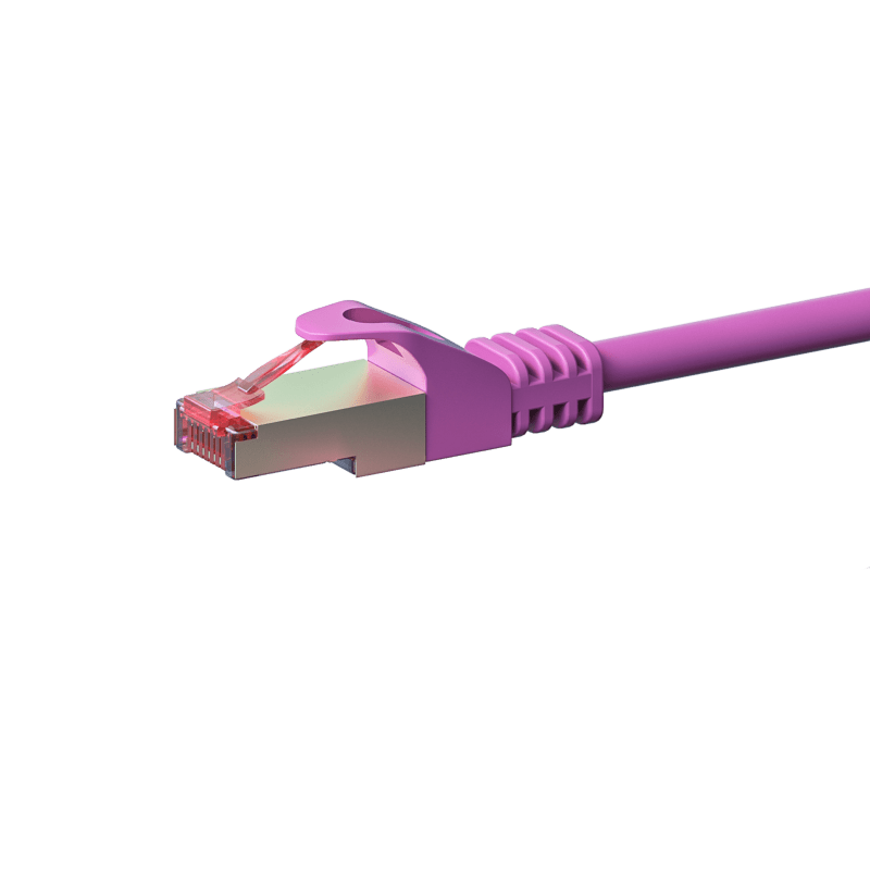 Kabel krosowy CAT6 S/FTP (PIMF) 30m różowy