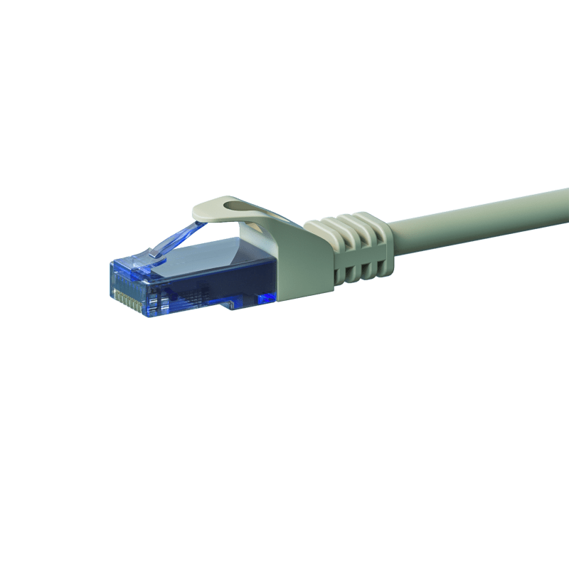 Kabel krosowy UTP CAT6a 0,15m szary - 100% miedź