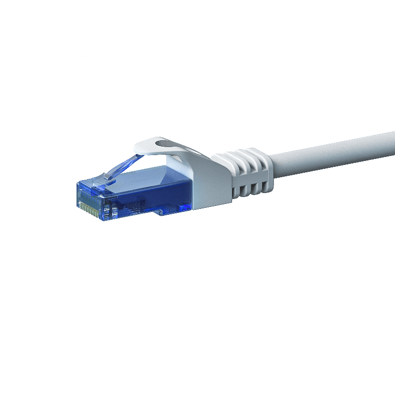 Kabel krosowy UTP CAT6a 0,25 m biały - 100% miedź