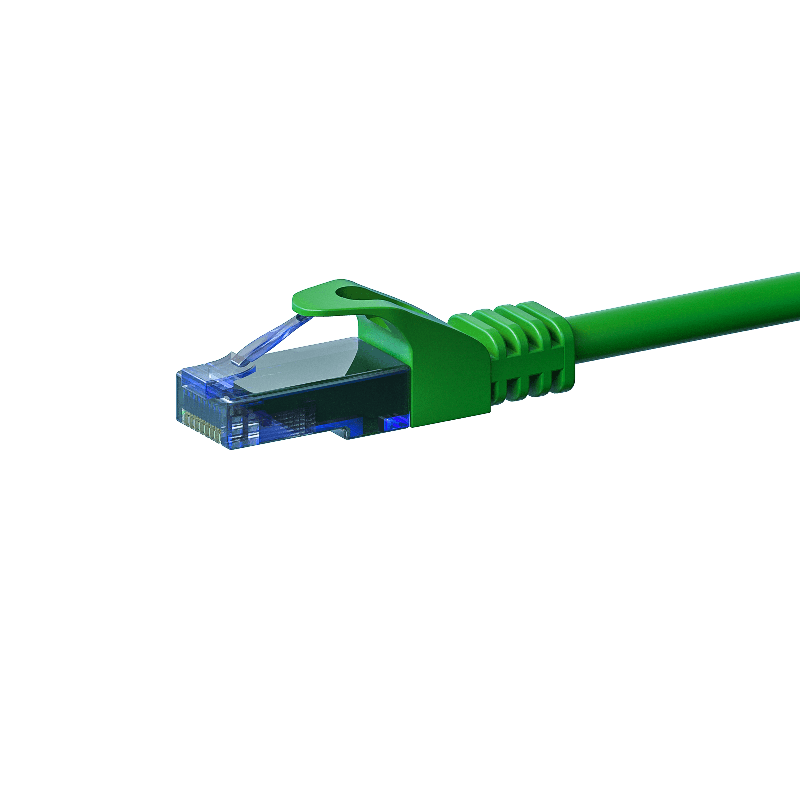 Kabel krosowy UTP CAT6a 1,50 m zielony - 100% miedź