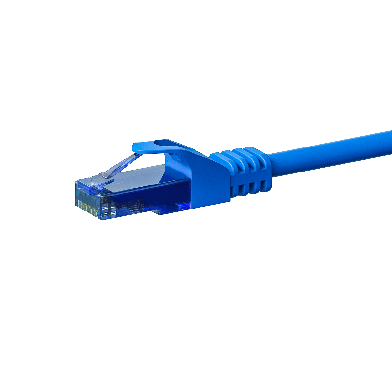 Kabel krosowy UTP CAT6a 1m niebieski - 100% miedź
