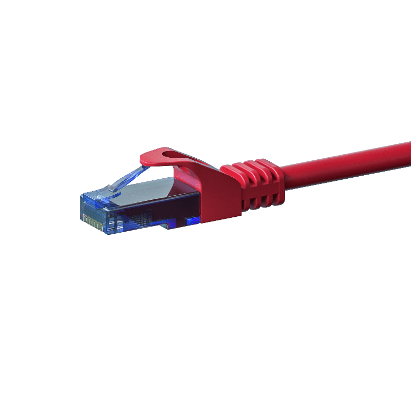 Kabel krosowy UTP CAT6a 20m czerwony - 100% miedź