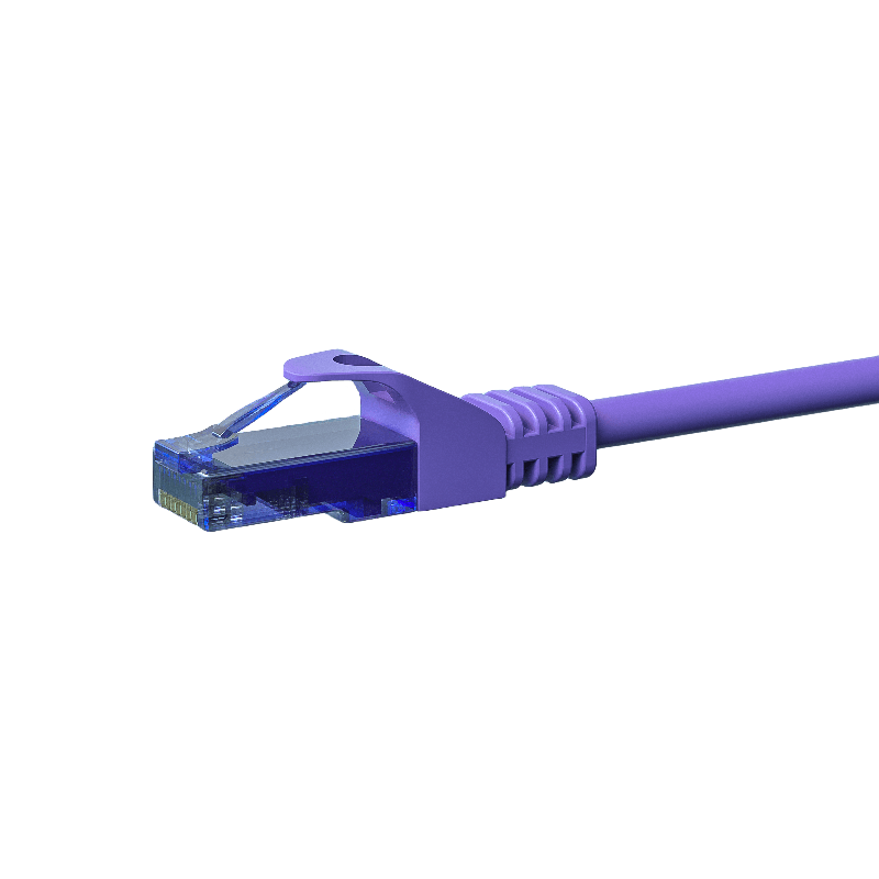 Kabel krosowy UTP CAT6a 50m fioletowy - 100% miedź