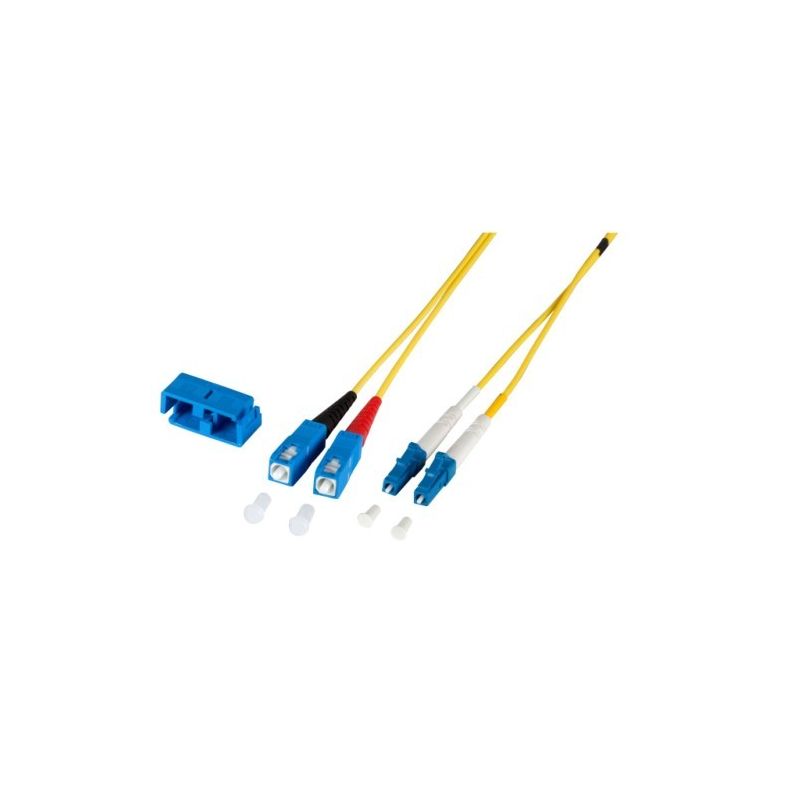 Kabel światłowodowy dupleksowy OS2 LC-SC 0,50m