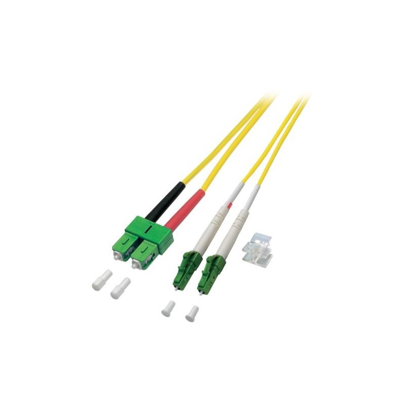 Kabel światłowodowy dupleksowy OS2 LC/APC-SC/APC 2m
