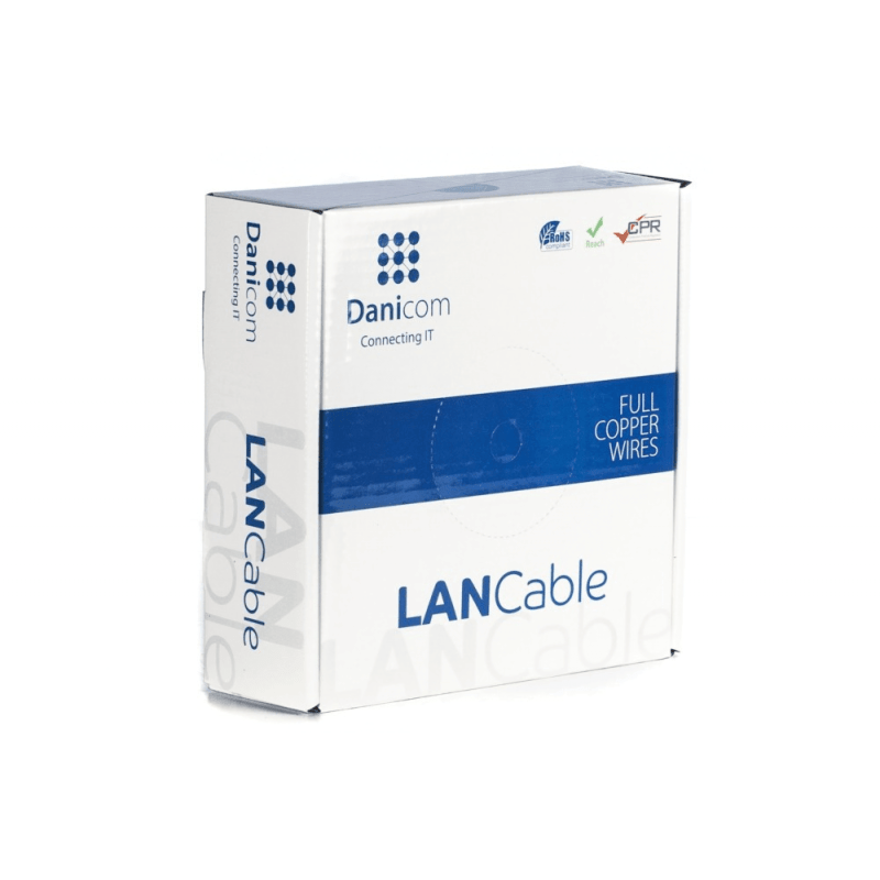 DANICOM CAT5E UTP 100m cable on roll rigid - LSZH (Eca)