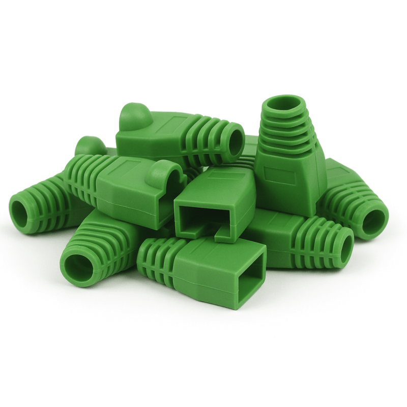 DANICOM Dźwigar kablowy RJ45 Zielony - 10 sztuk
