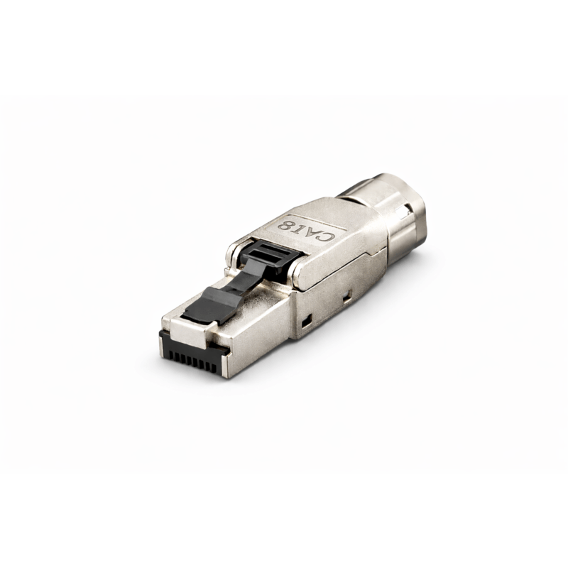 Złącze RJ45 DANICOM S/FTP CAT8 bez użycia narzędzi – do rdzenia stałego