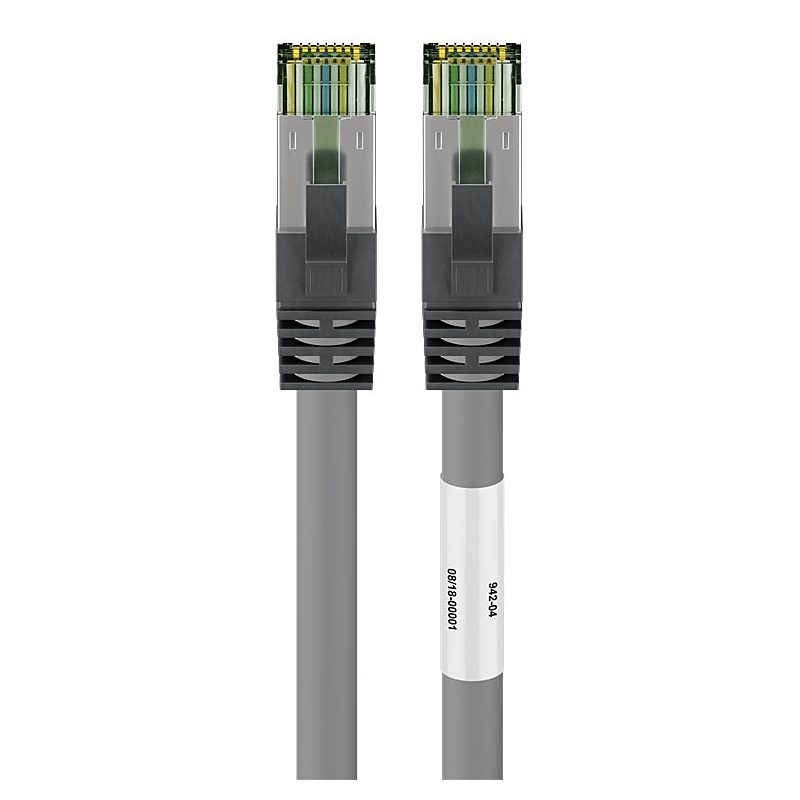 Kabel krosowy Cat8 S/FTP (PIMF) 5m szary