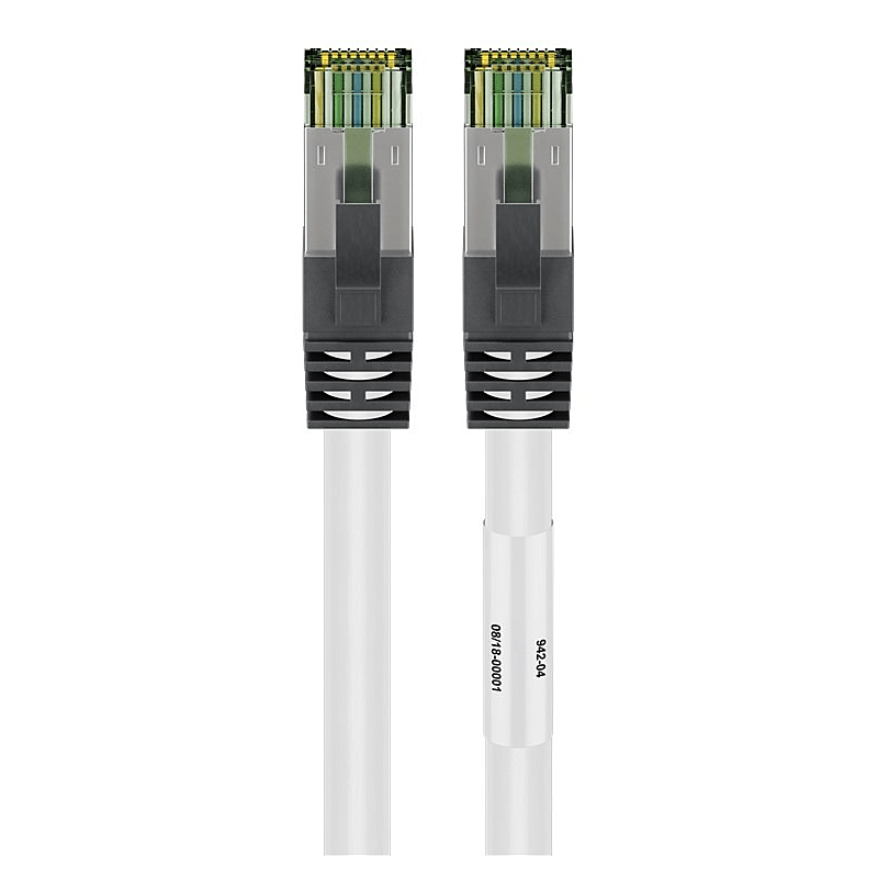 Kabel krosowy Cat8 S/FTP (PIMF) 2m biały
