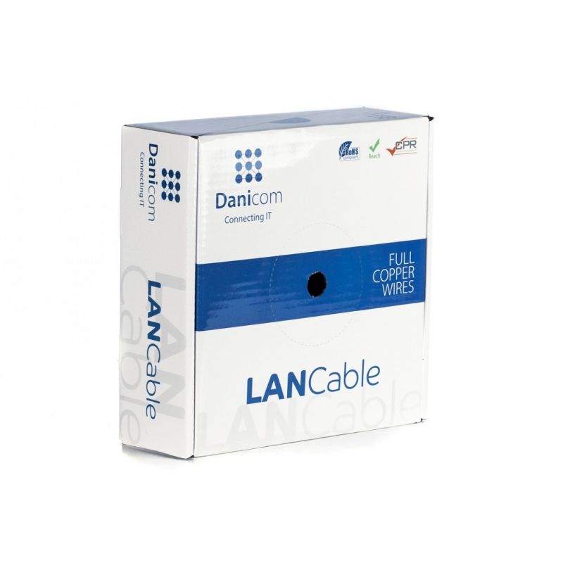 Kabel DANICOM CAT6 FTP 50m na rolce elastyczny - PVC (Fca)