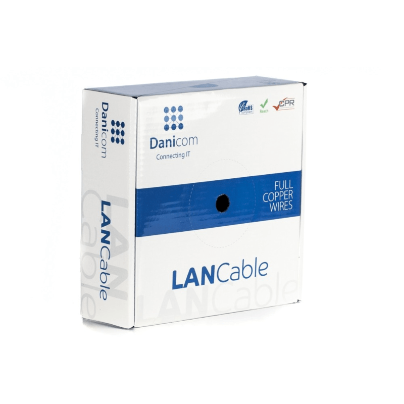 Kabel DANICOM CAT6 FTP 50m na rolce, sztywny - LSZH (Dca)