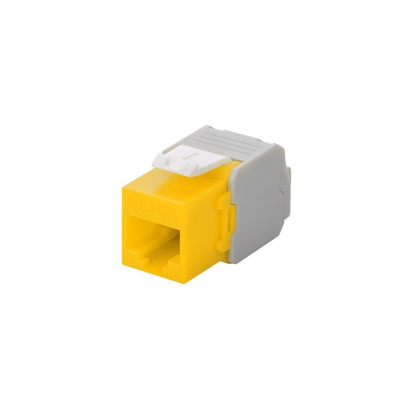 Złącze Keystone CAT6a UTP - beznarzędziowe - żółte