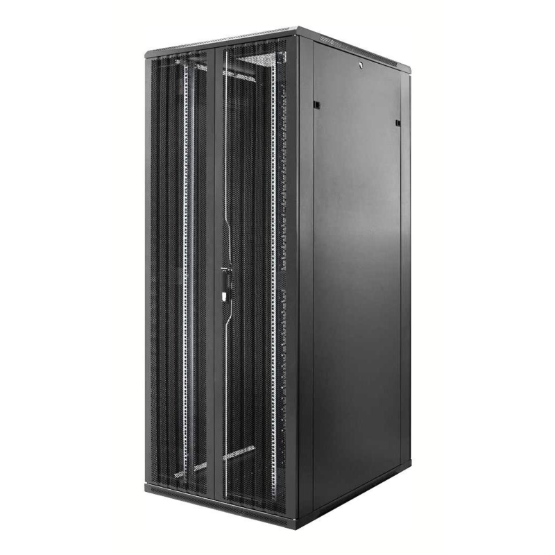 Szafa serwerowa 47U z podwójnymi perforowanymi drzwiami przednimi i tylnymi 800x1000x2200mm (szer. x gł. x wys.)