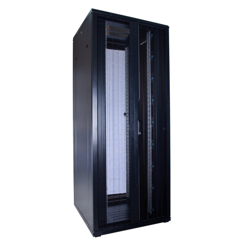 Szafa serwerowa 42U z podwójnymi perforowanymi drzwiami przednimi i tylnymi 800x800x2000mm (szer. x gł. x wys.)