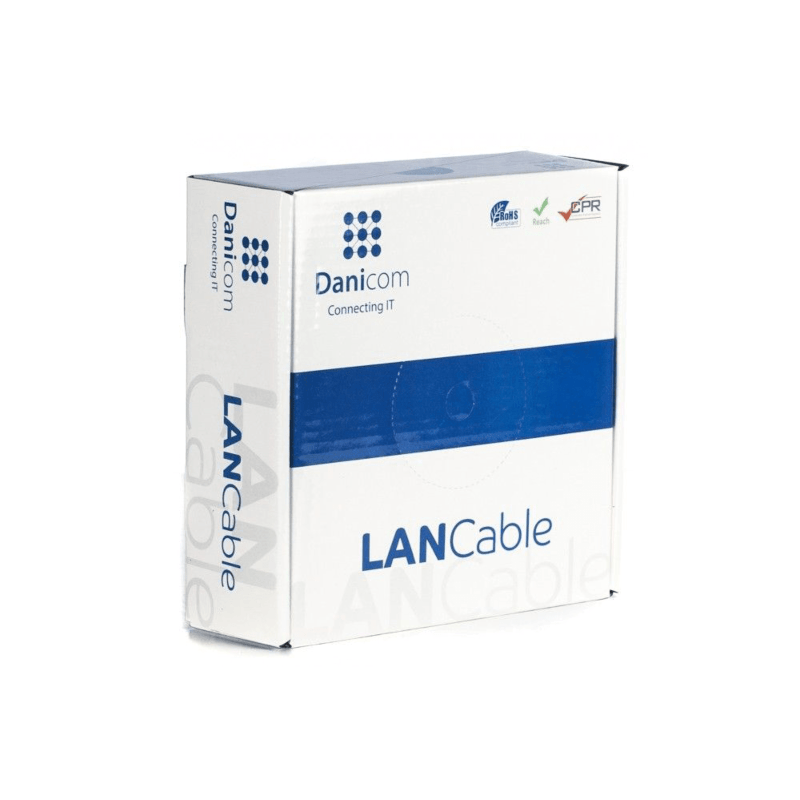 Kabel CAT6 U/UTP 100m na bębnie elastyczny szary CCA