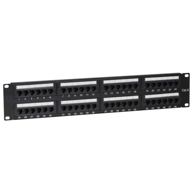 Panel krosowy CAT6 UTP - 48 portów