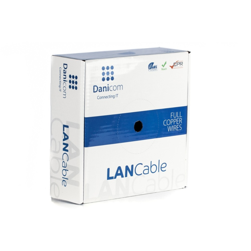 Kabel DANICOM CAT6 FTP 50m na rolce, sztywny - LSZH (Dca)