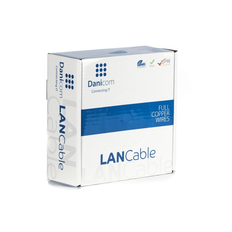 DANICOM CAT5E FTP 50m cable on roll rigid - LSZH (Eca)